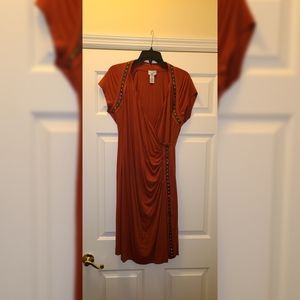 Orange Stretch Sheath Dress